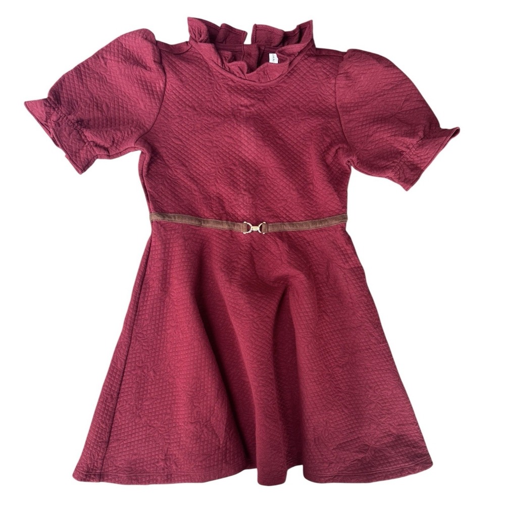 Janie and Jack The Equestrian Chic Dress Girls Size 8 Horse Bit‎ Preppy Burgundy